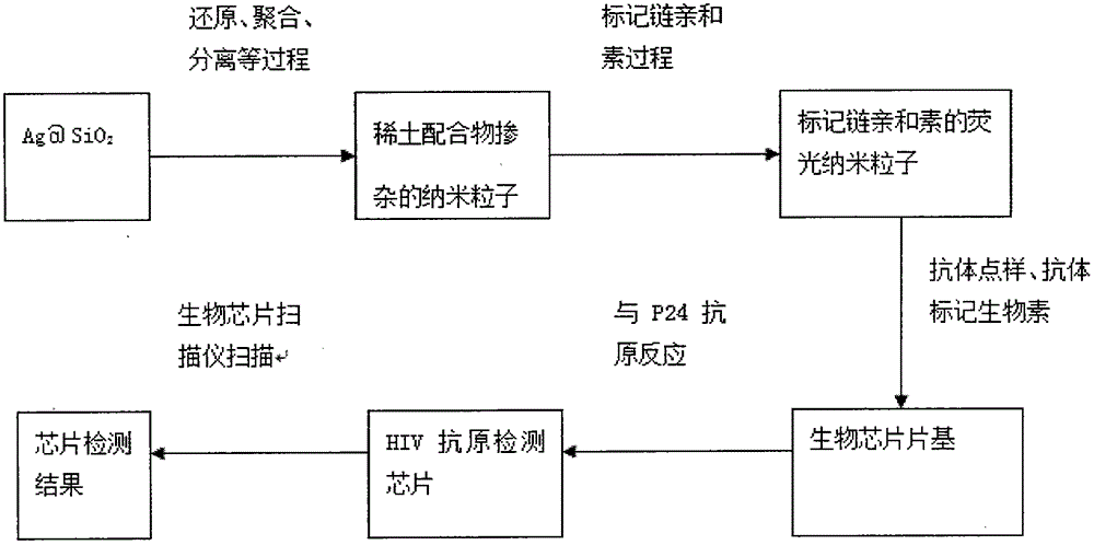 Preparation method of acquired immune deficiency syndrome antigen detection chip