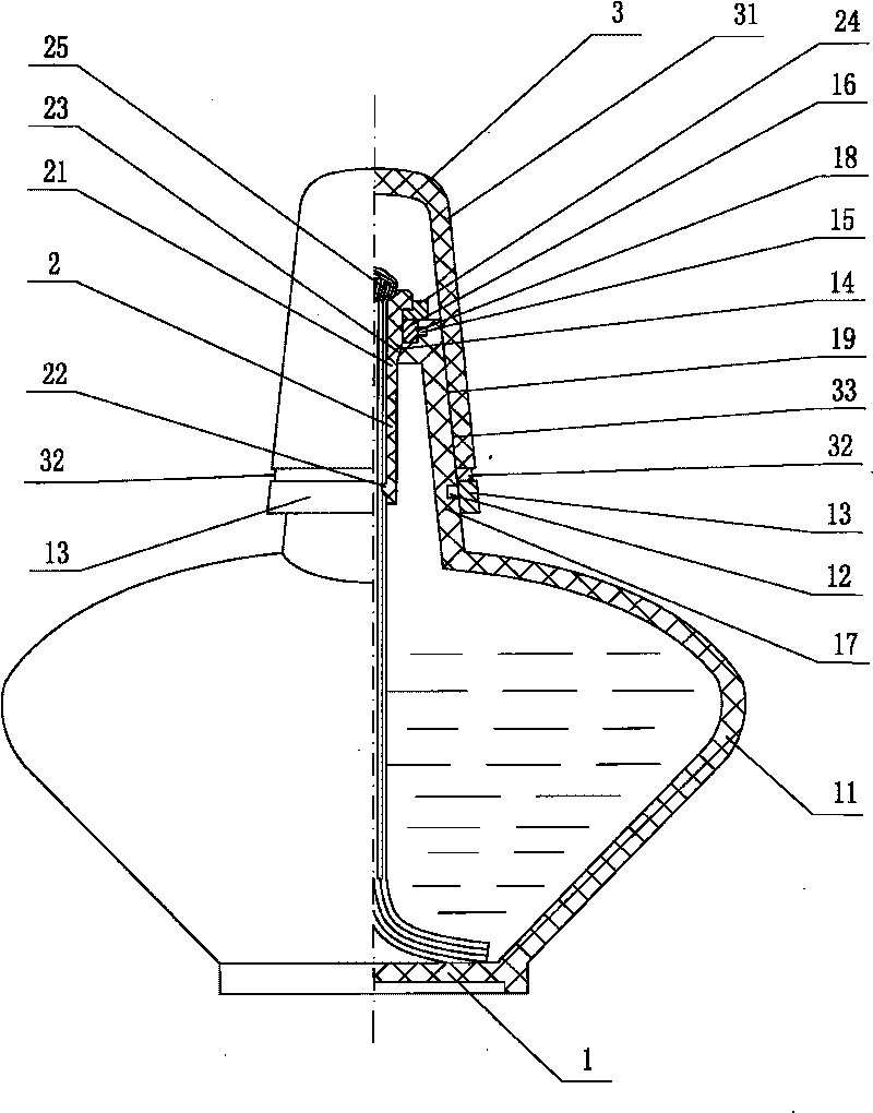 Safe alcohol lamp capable of sealing alcohol inside lamp after tipped