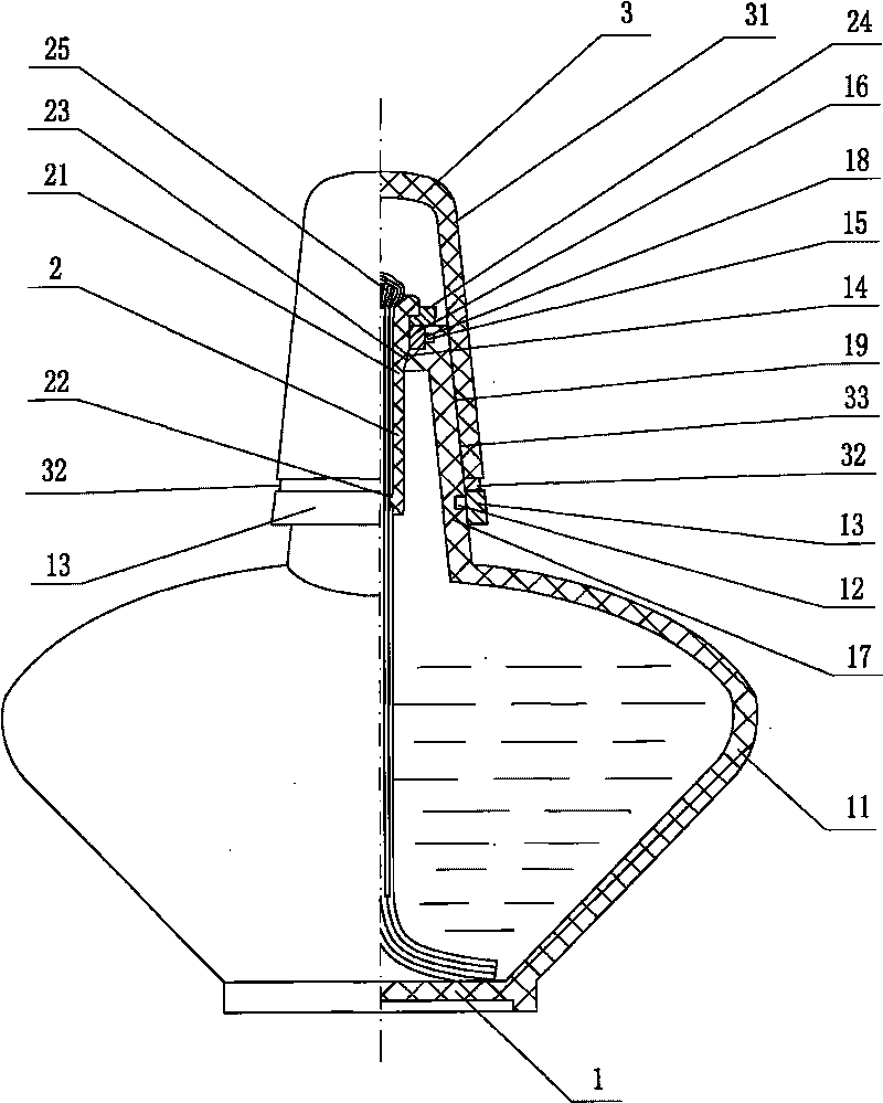 Safe alcohol lamp capable of sealing alcohol inside lamp after tipped