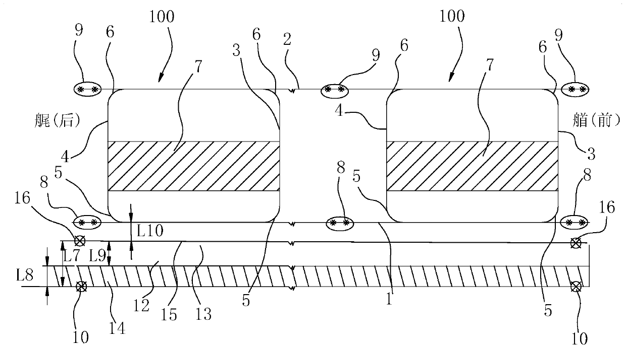 Ship air scuttle arranging method and ship