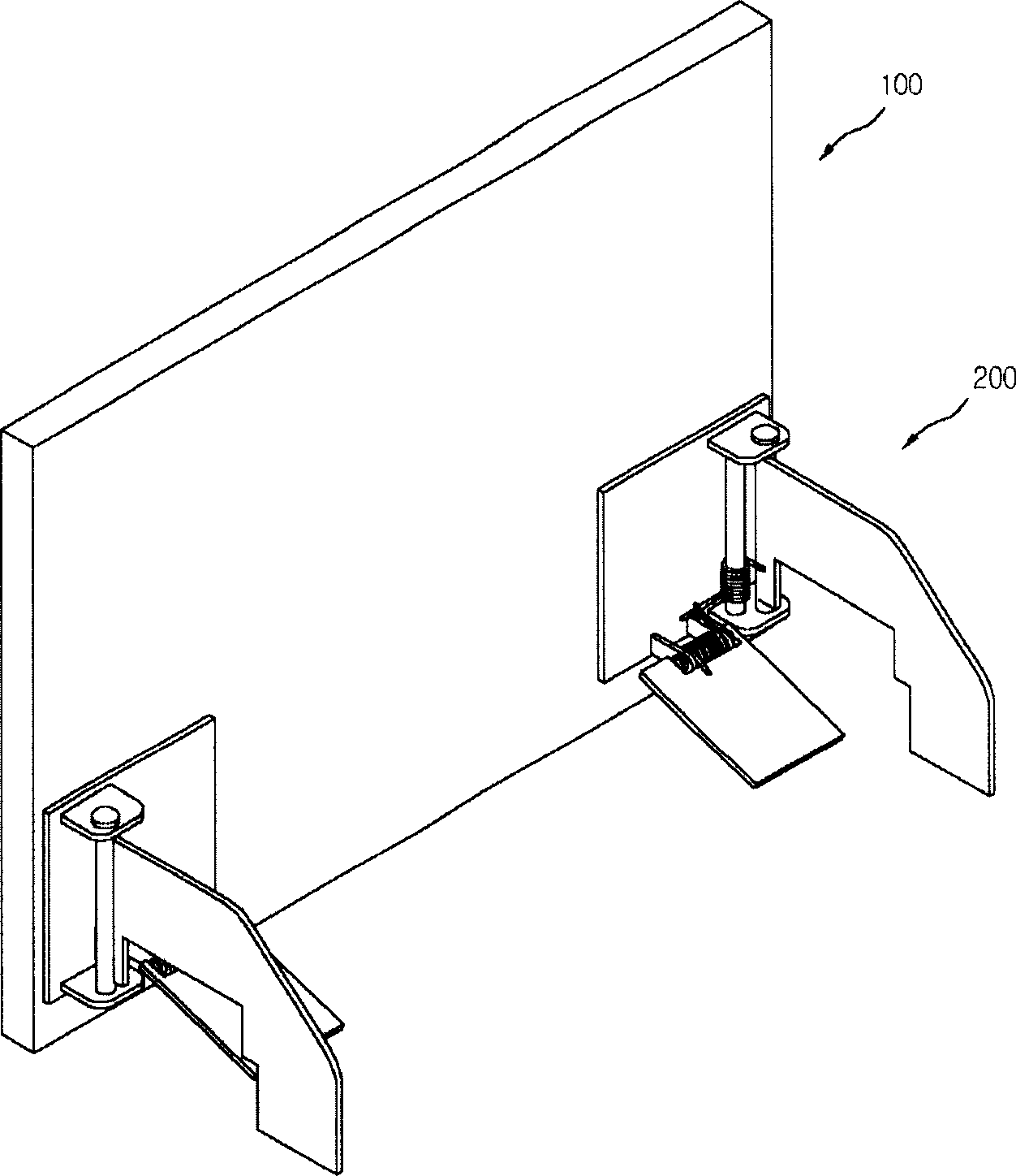 Vertical type structure of image display device