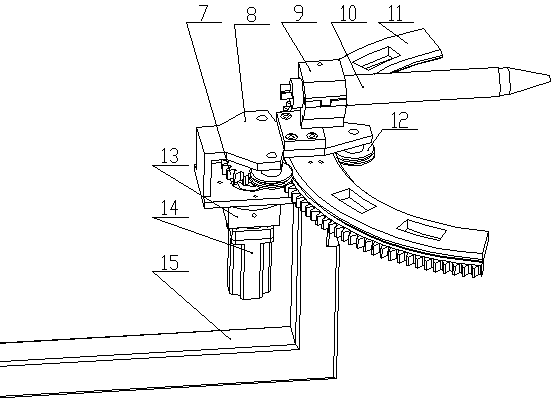 Four-axis series cutting robot for super-large tube