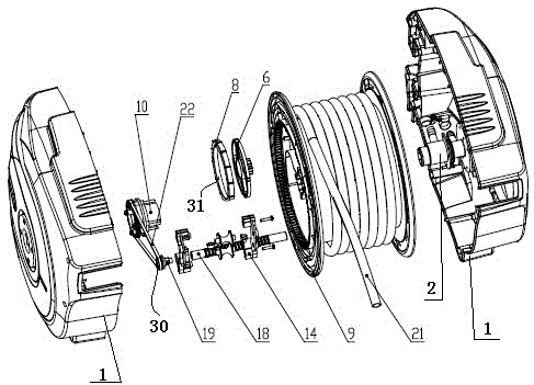 Automatic recovery speed-limiting sorting tube or wire winder