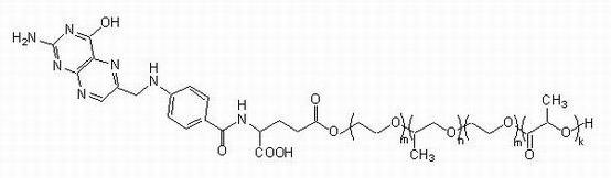 Folic acid-containing targeted polymer drug carrier and preparation method thereof