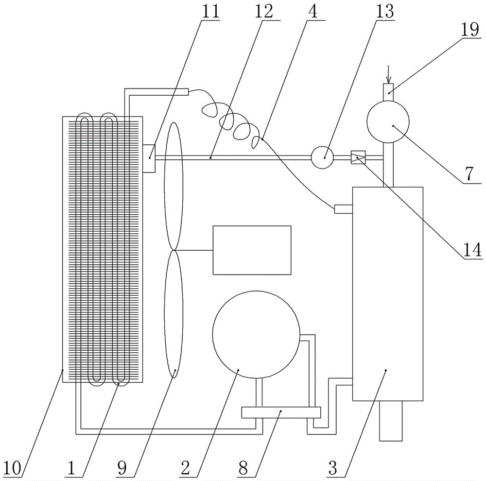 Self-driven low-level-energy heat pump with function of automatic condensate recovery and air conditioning system