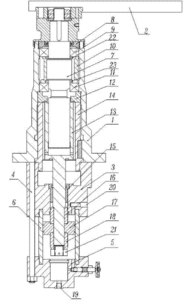 Suction head rotating device