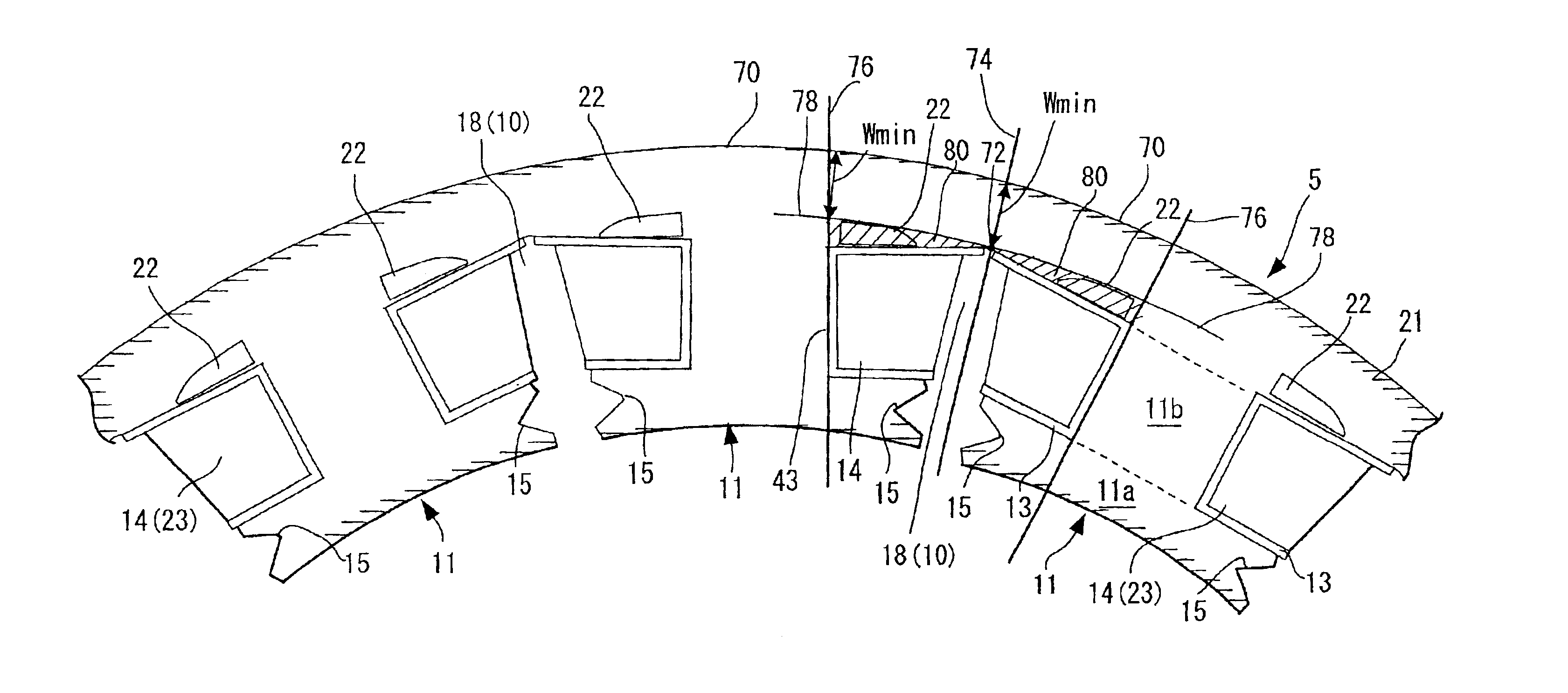 Rotating electric machine and cooling structure for rotating electric machine