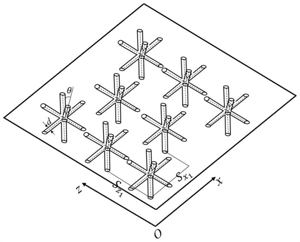 Truss type double-wall heat insulation device for engine combustion chamber and cold air film forming method