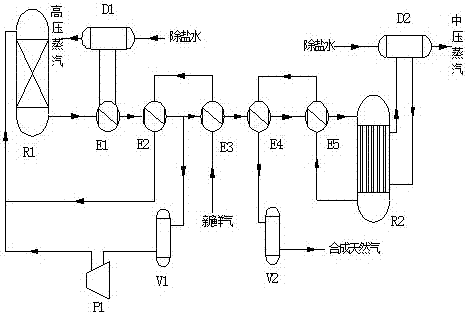 A process for preparing synthetic natural gas