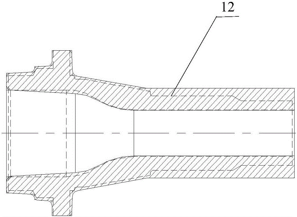 Machining process and machining die of shaft tube hollow tube