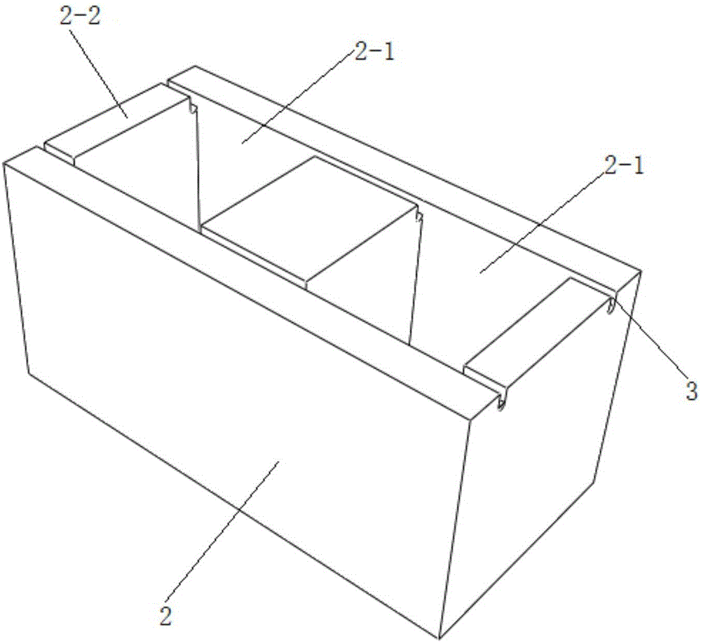 Combined building block and construction method for forming wall body with combined building block