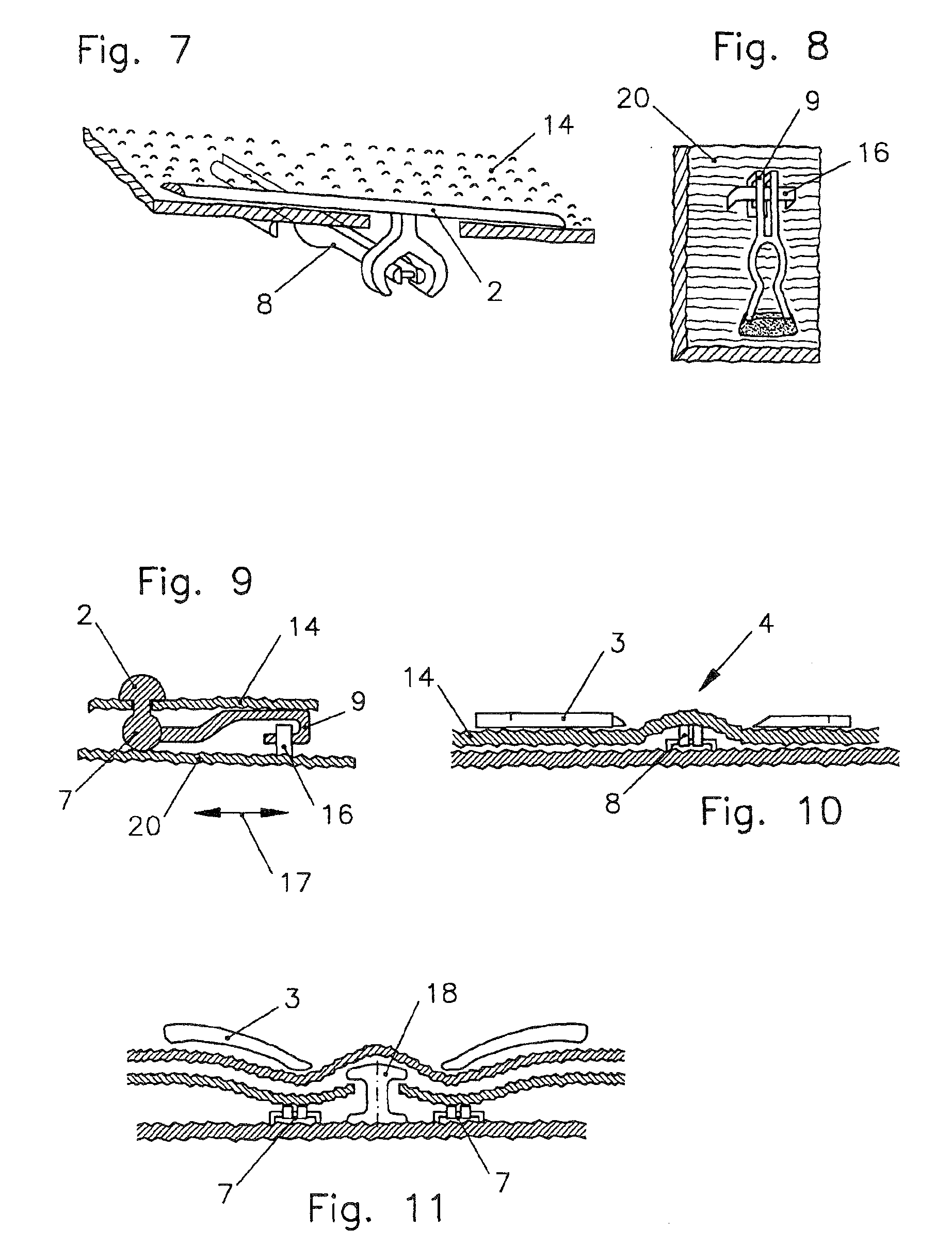 Closure for joining at least two pieces of material