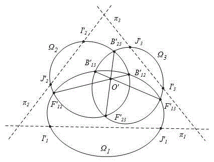 Method for solving intrinsic parameters of parabolic catadioptric camera linearly by utilizing three unparallel straight lines in space