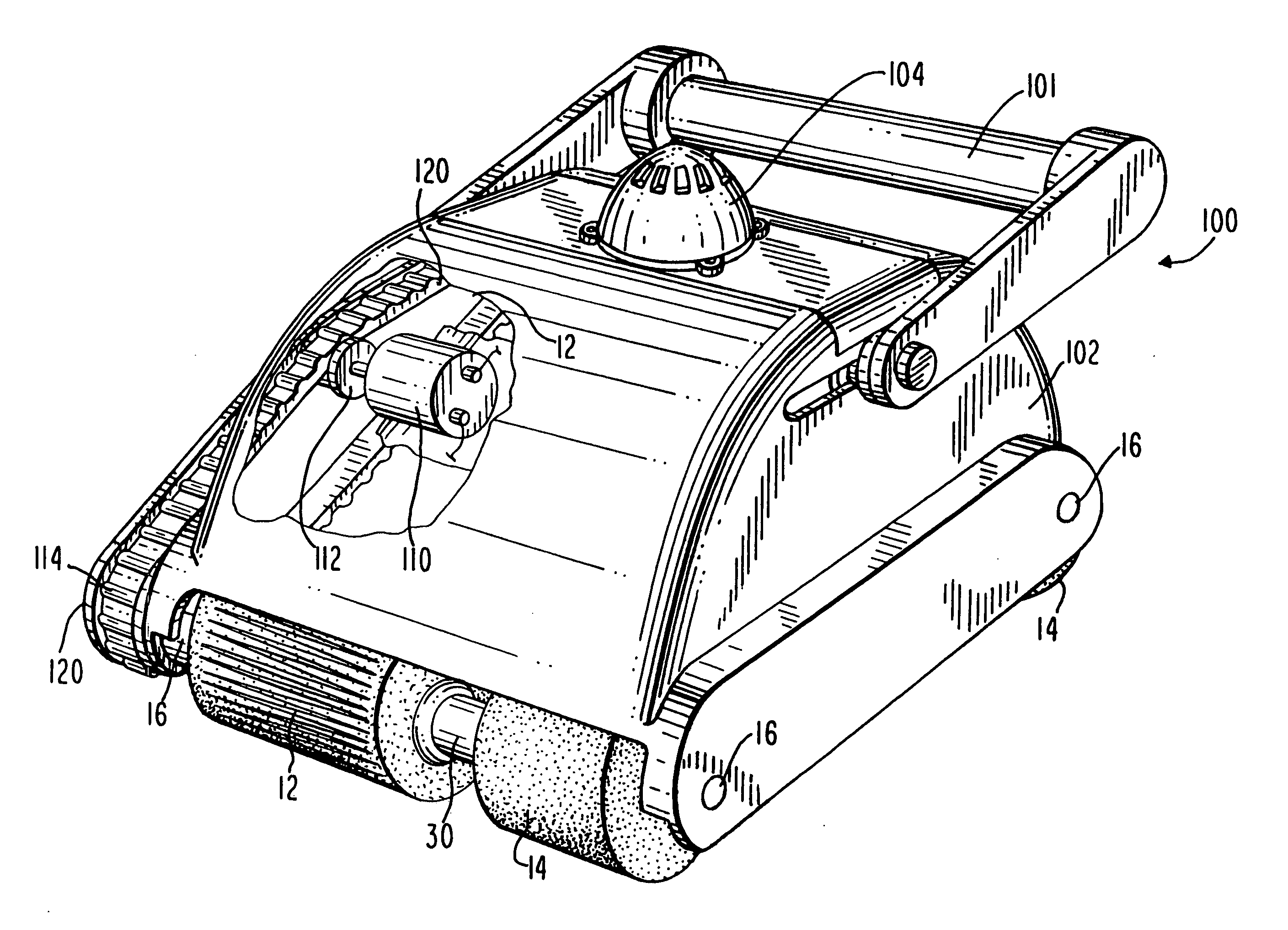 Directional control for dual brush robotic pool cleaners