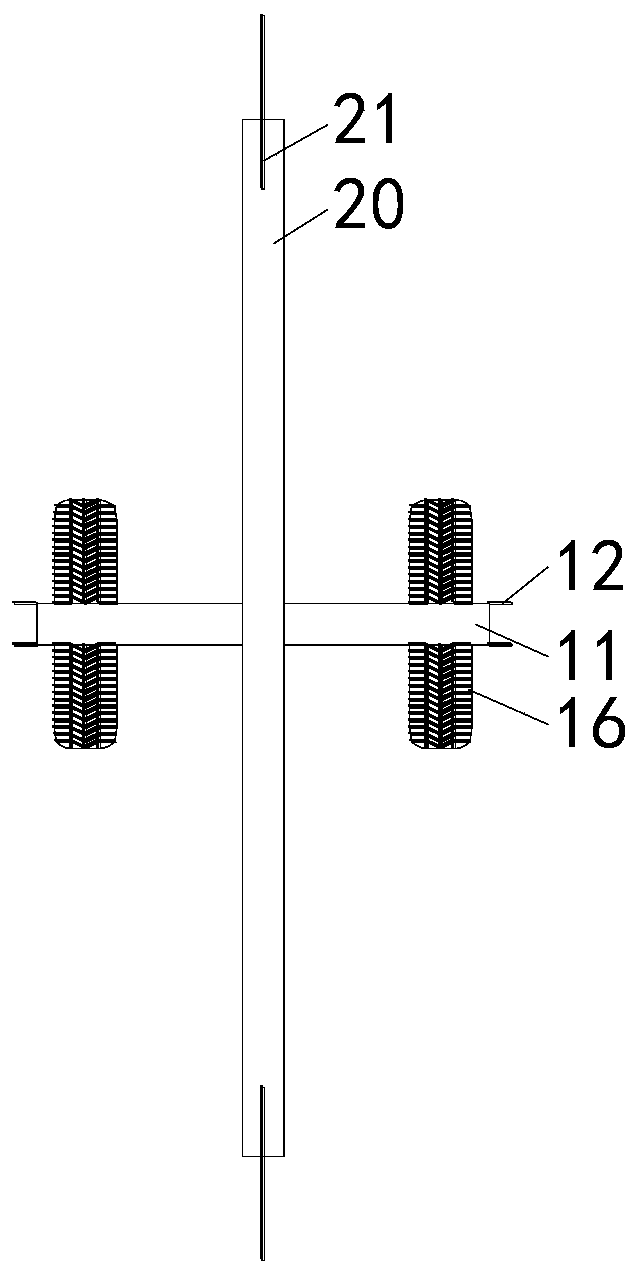 Balance trailer device for material member and application method thereof