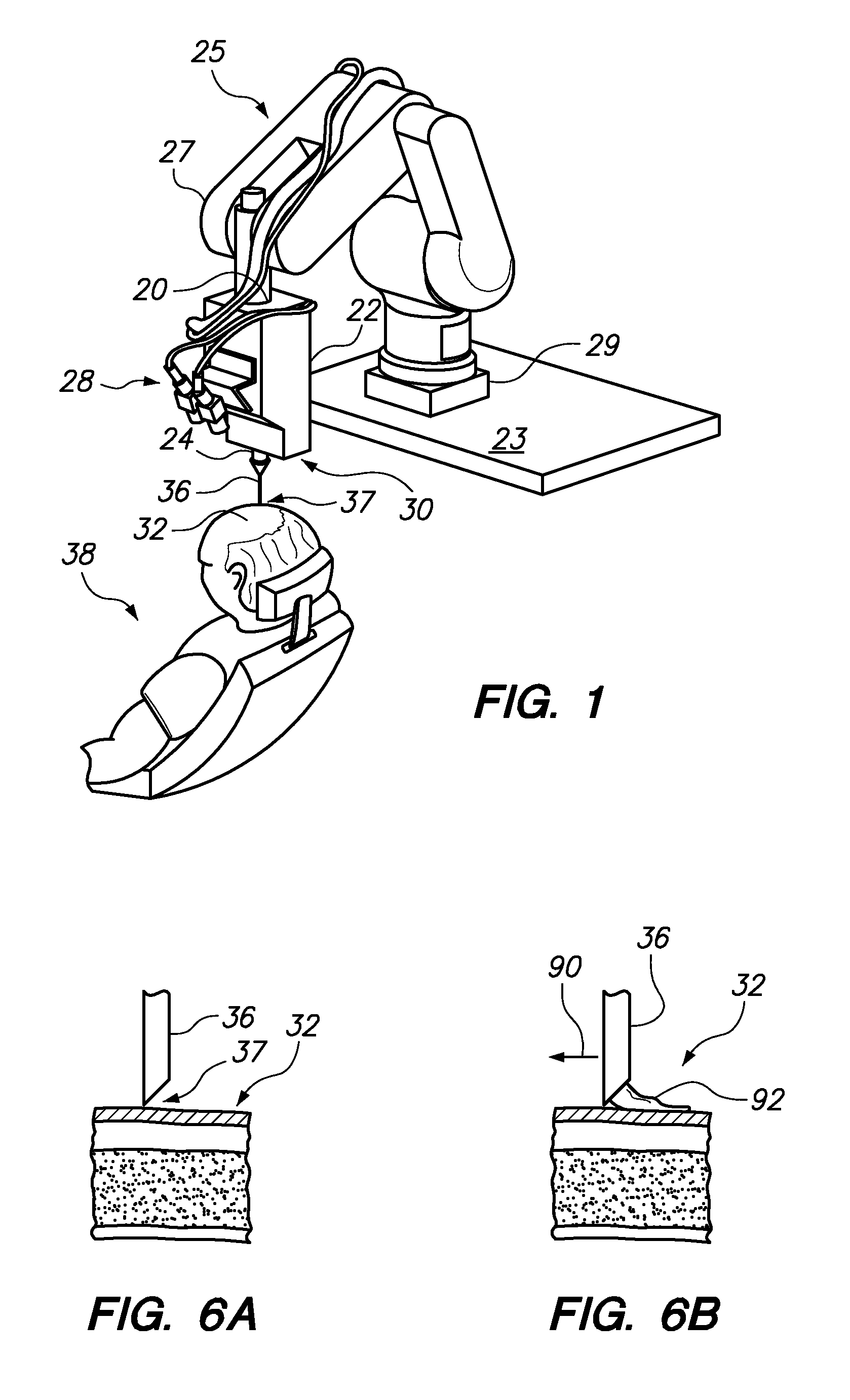 Automated delivery of a therapeutic or cosmetic substance to cutaneous, subcutaneous and intramuscular tissue regions