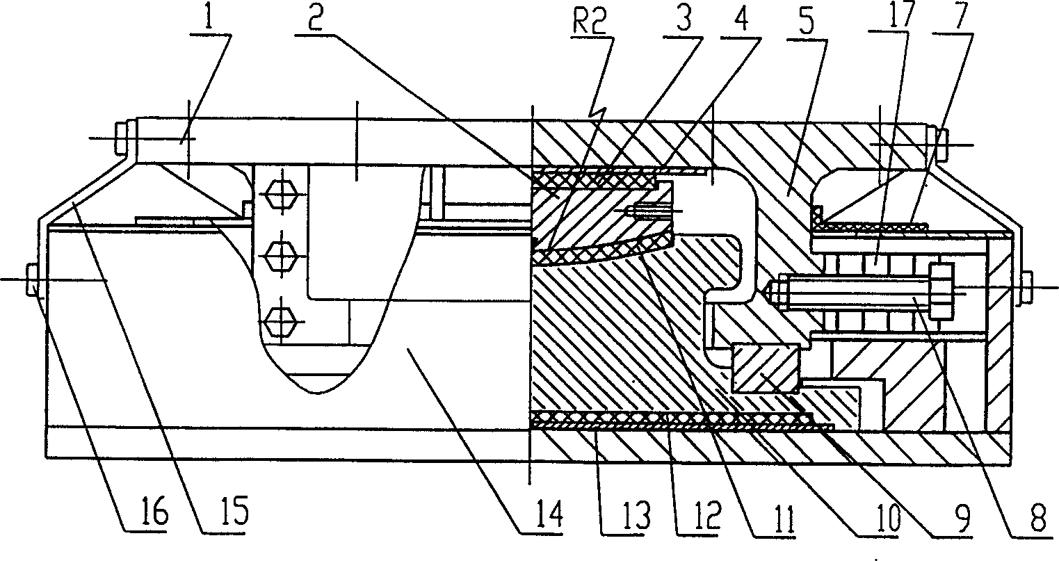 Hyperbolic shaped steel bearing for engineering structure