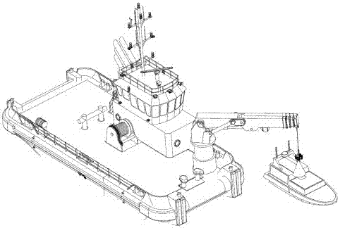 Intelligent laying and recovery device for unmanned ship