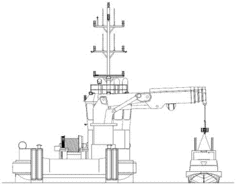 Intelligent laying and recovery device for unmanned ship