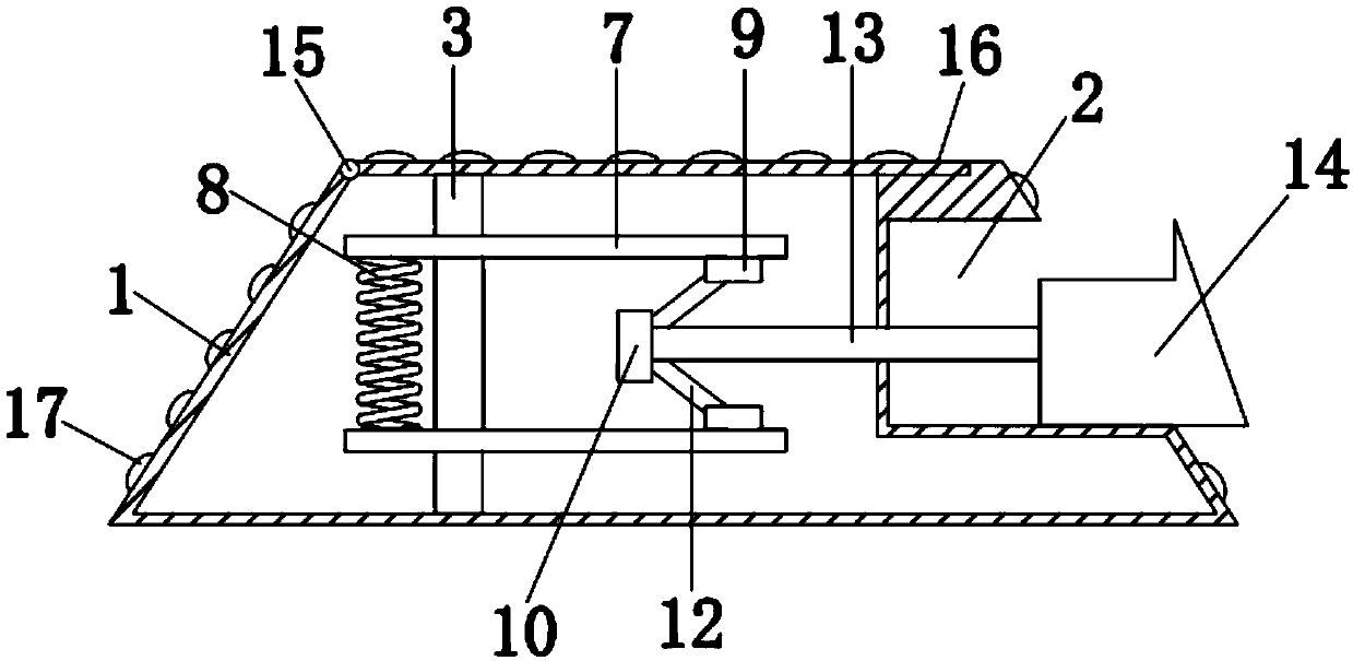 Automobile integrated box anti-collision mechanism