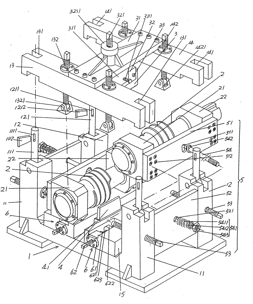 Ball forming mechanism of steel ball rolling mill with quickly assembled ball rolling rollers