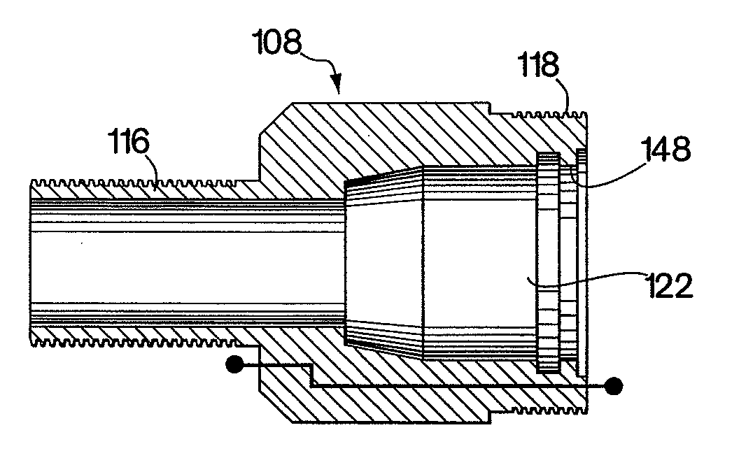 Composite coiled tubing end connector