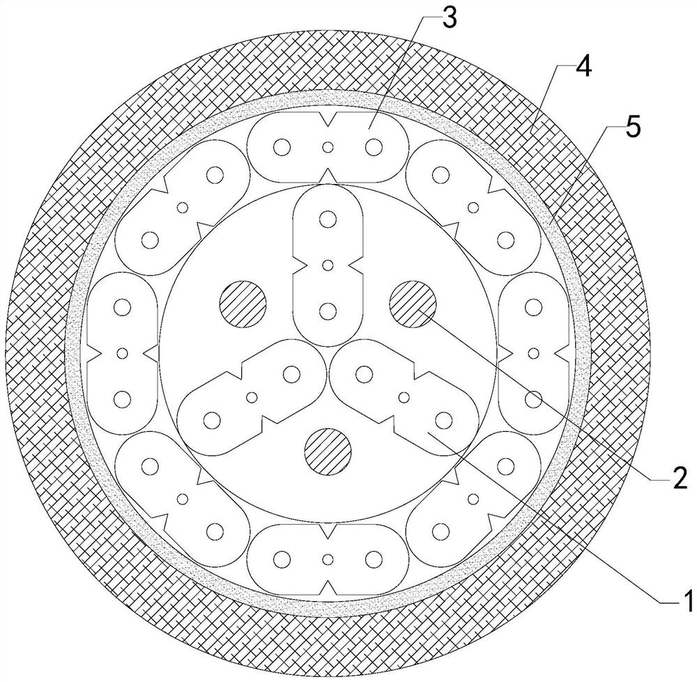 Multi-rubber-covered wire branch leading-in armored optical cable