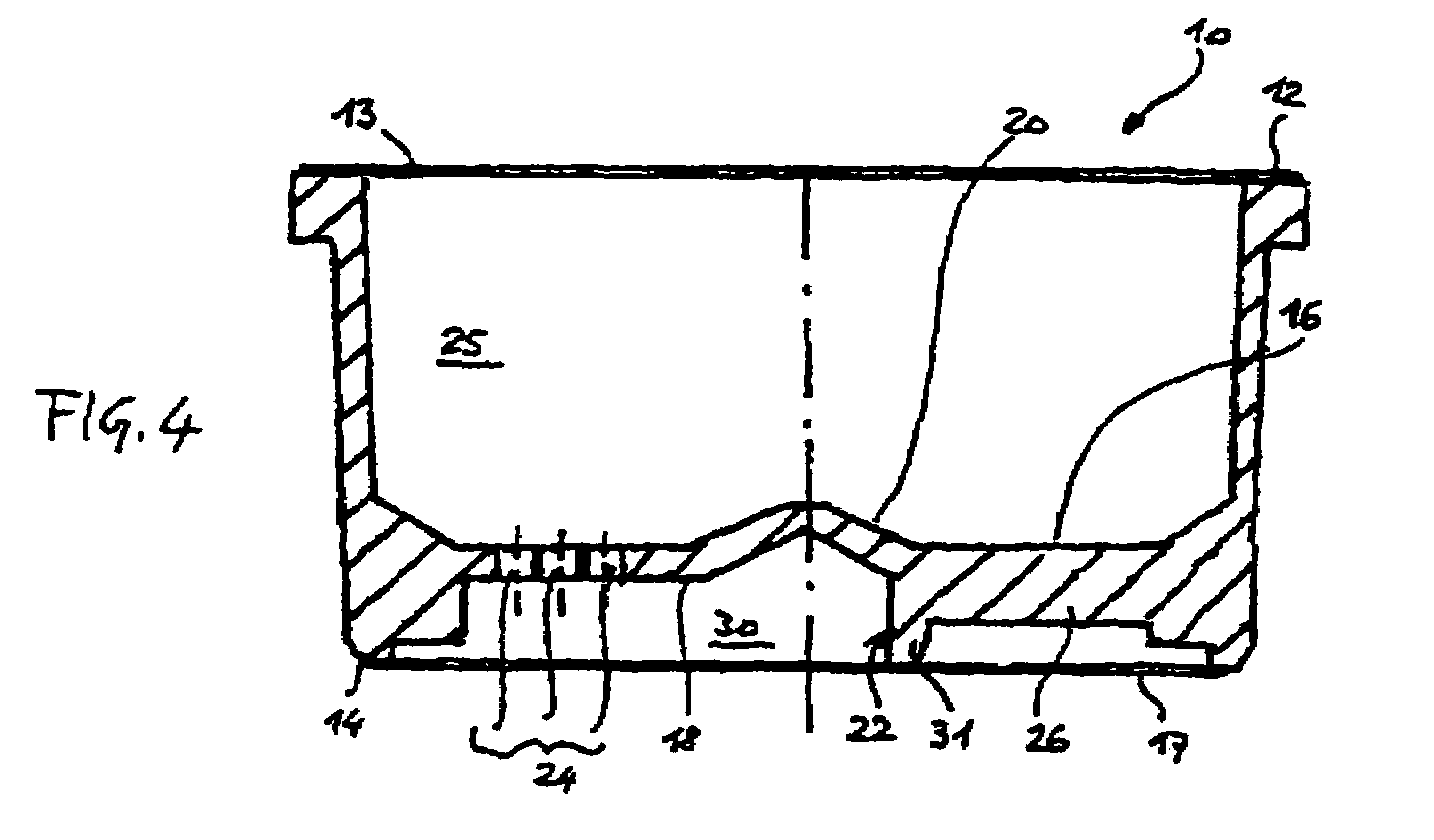 Single-dose plastic capsule for powdered coffee and the like