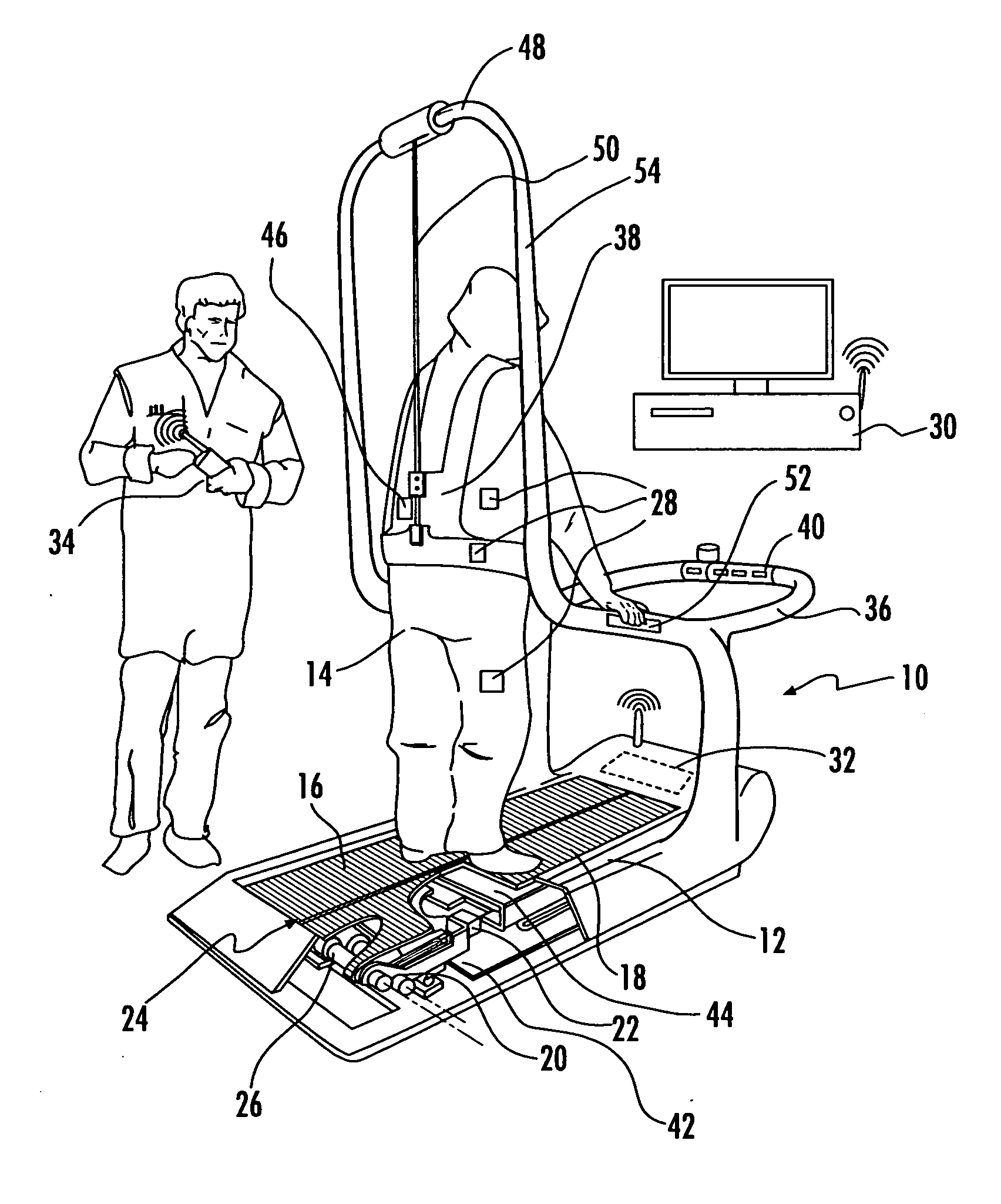 Fall prevention training system and method using a dynamic perturbation platform