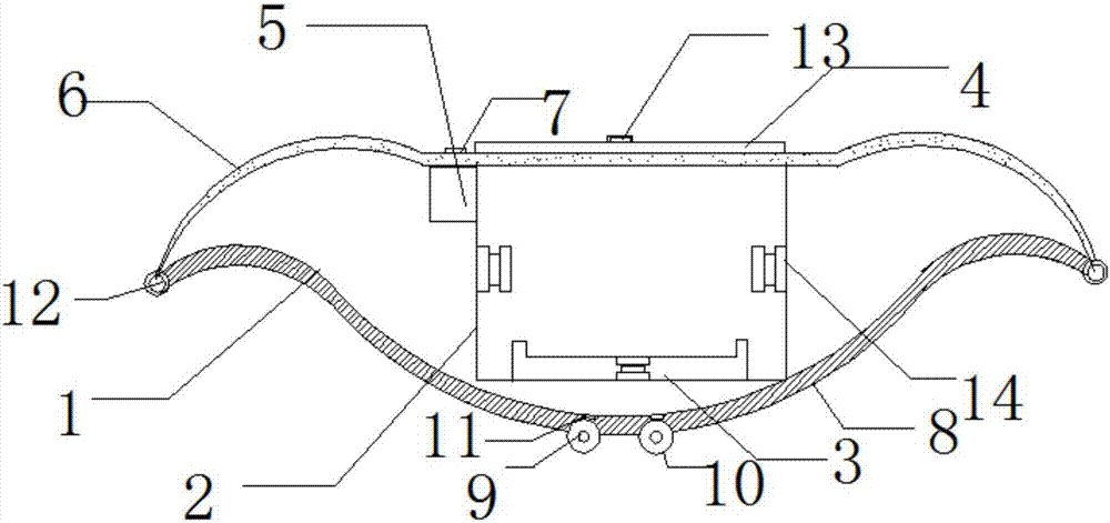 Outer frame device used for bearing wave power generation equipment