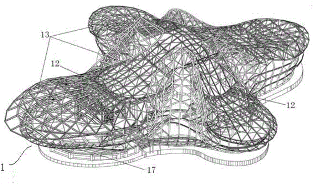 Purlin hanger structure of curved roof