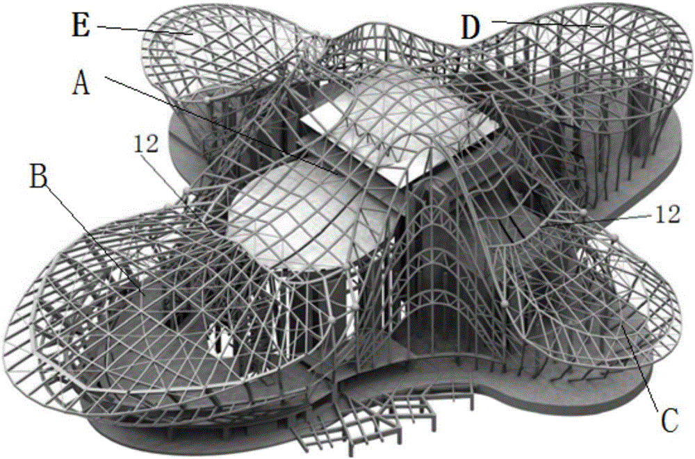 Purlin hanger structure of curved roof