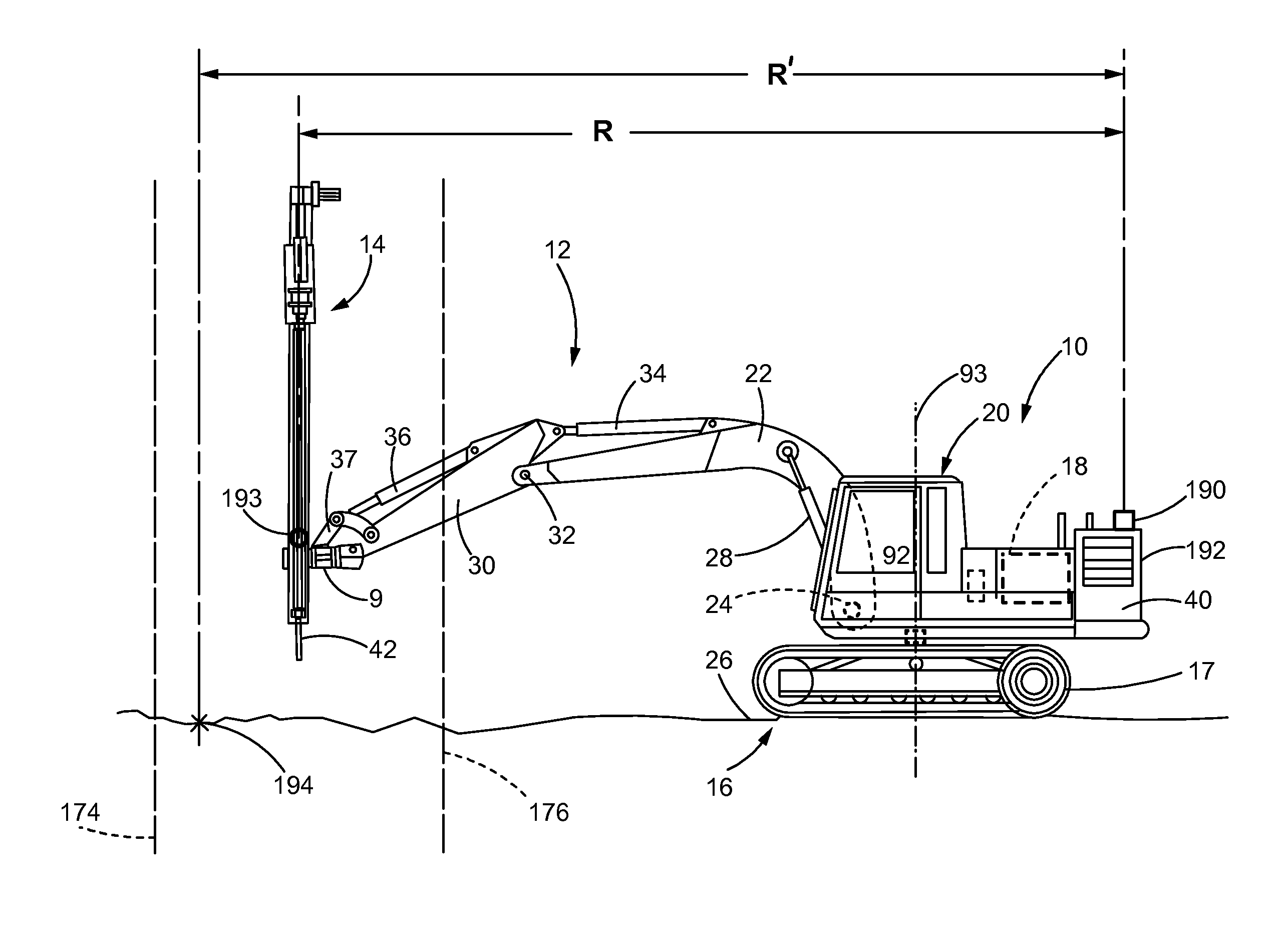 Automatic Swing and Radius Control System and Method for a Machine Implement