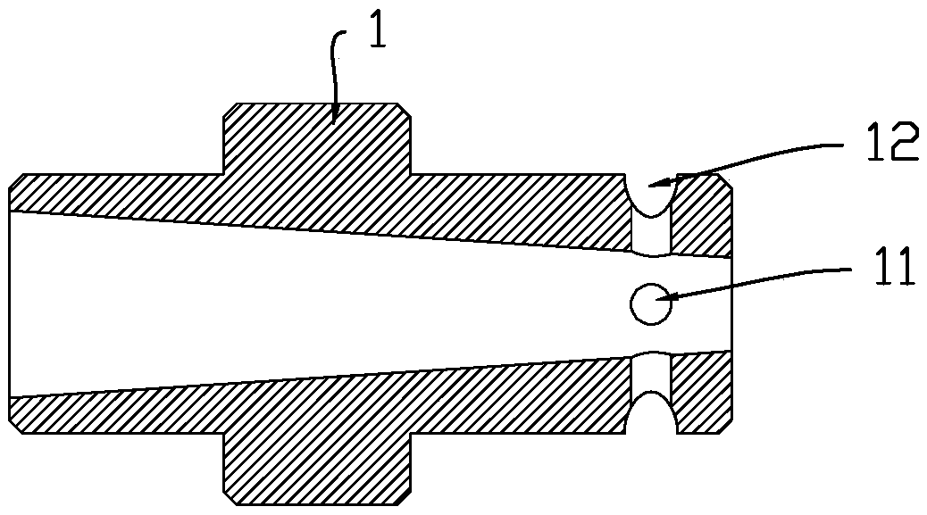 Airflow constraint type fine oil mist nozzle device