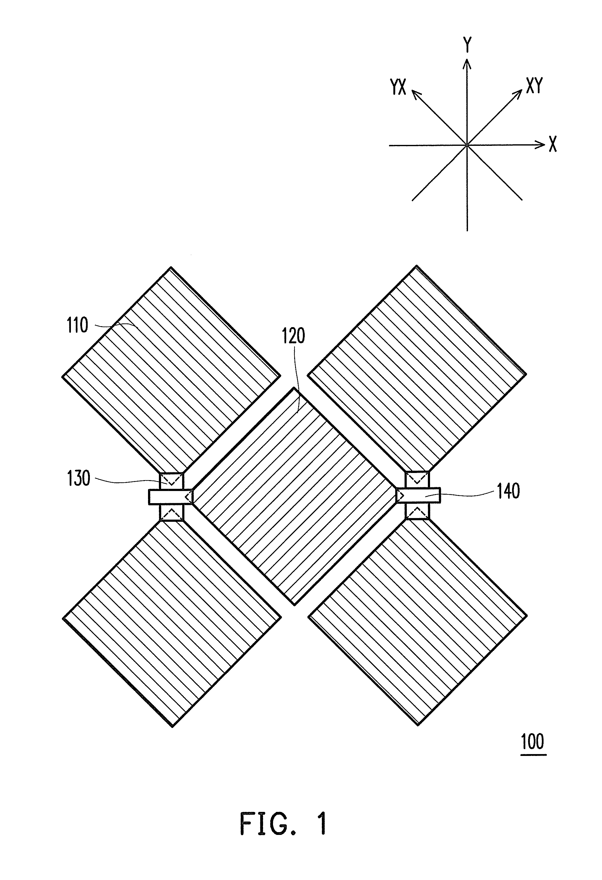 Electrode structure of capacitive touch panel