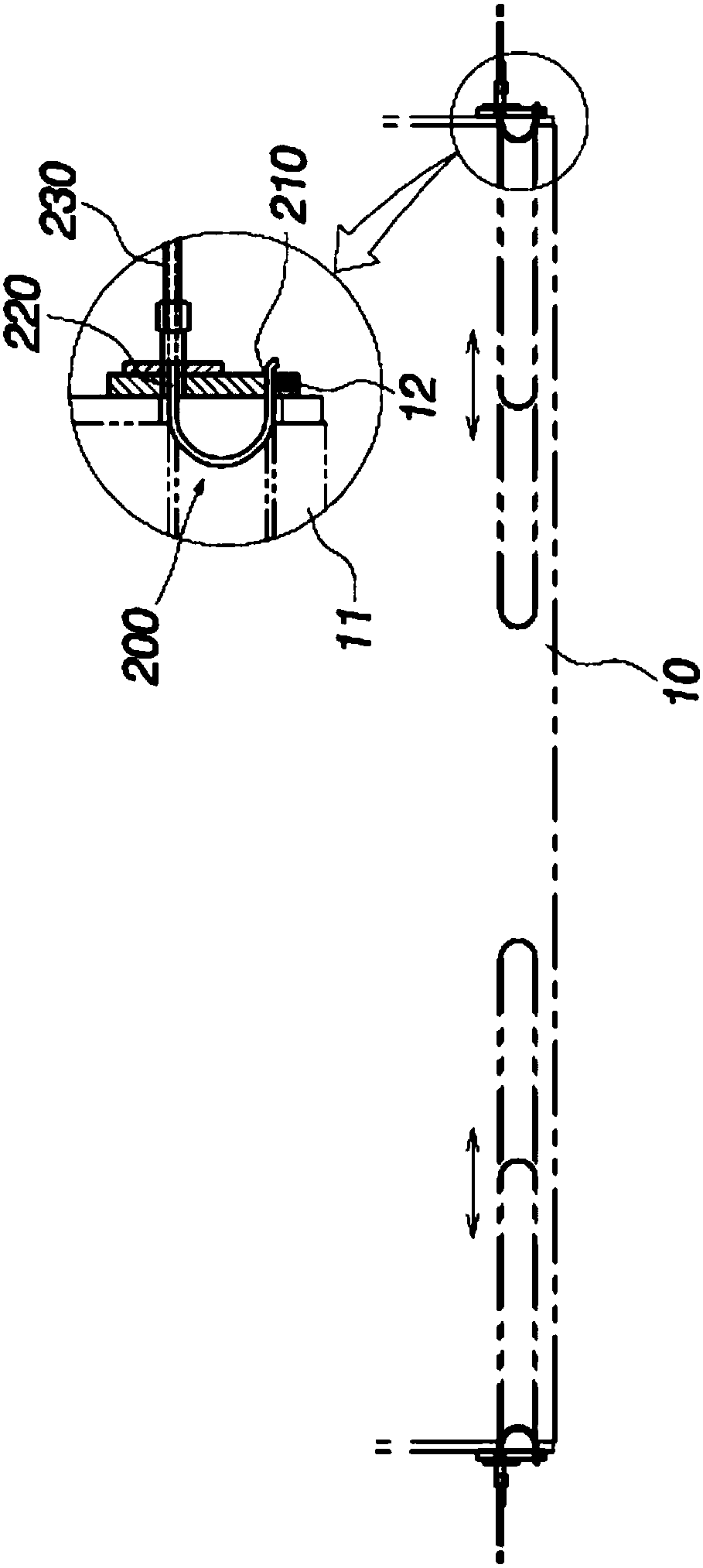 Air knife width variable device with excellent operating efficiency