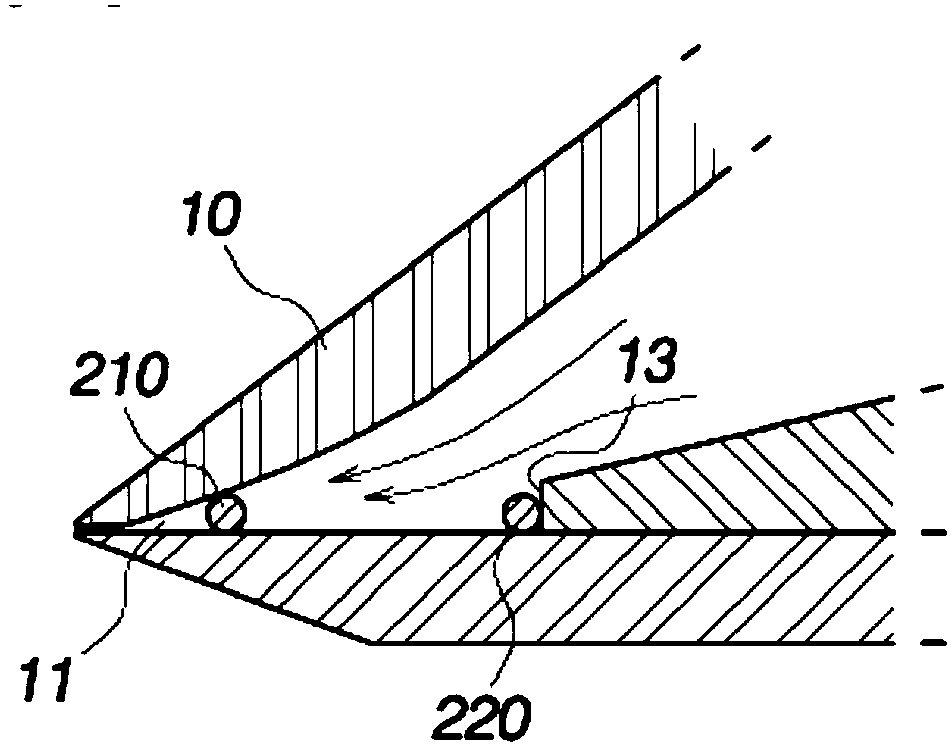 Air knife width variable device with excellent operating efficiency