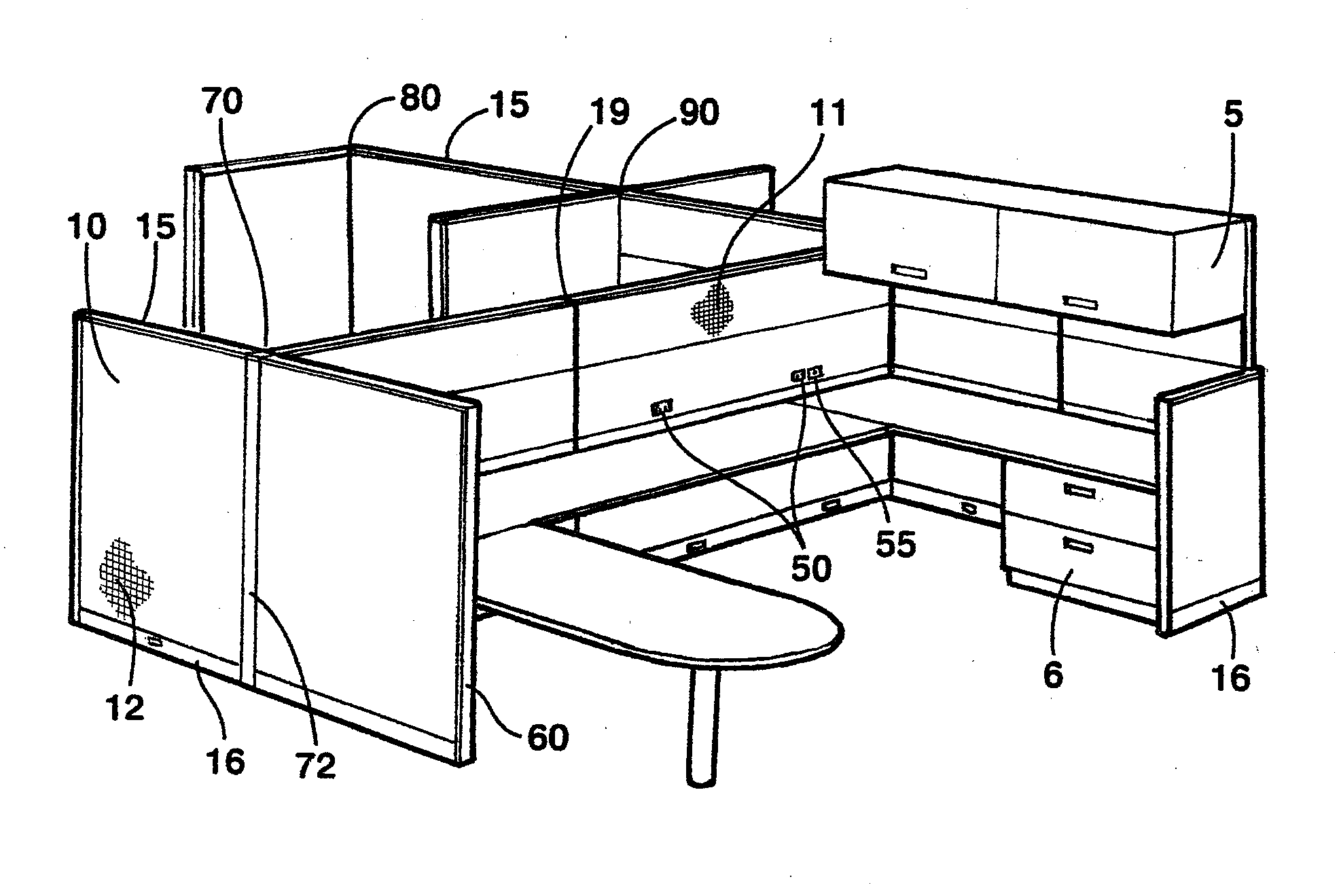 Knock-down portable partition system