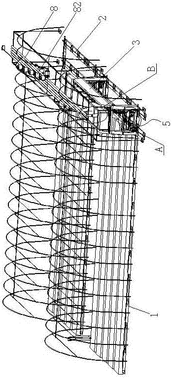 Automatic motion device for linear and transverse direction of agricultural track