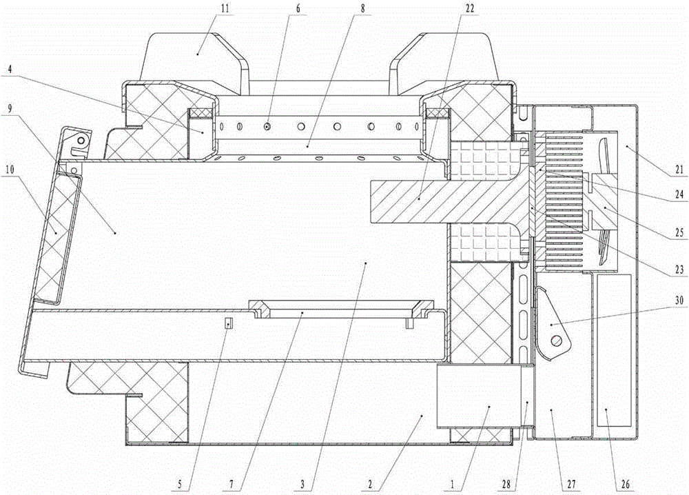 Solid fuel furnace with thermoelectric power generation device