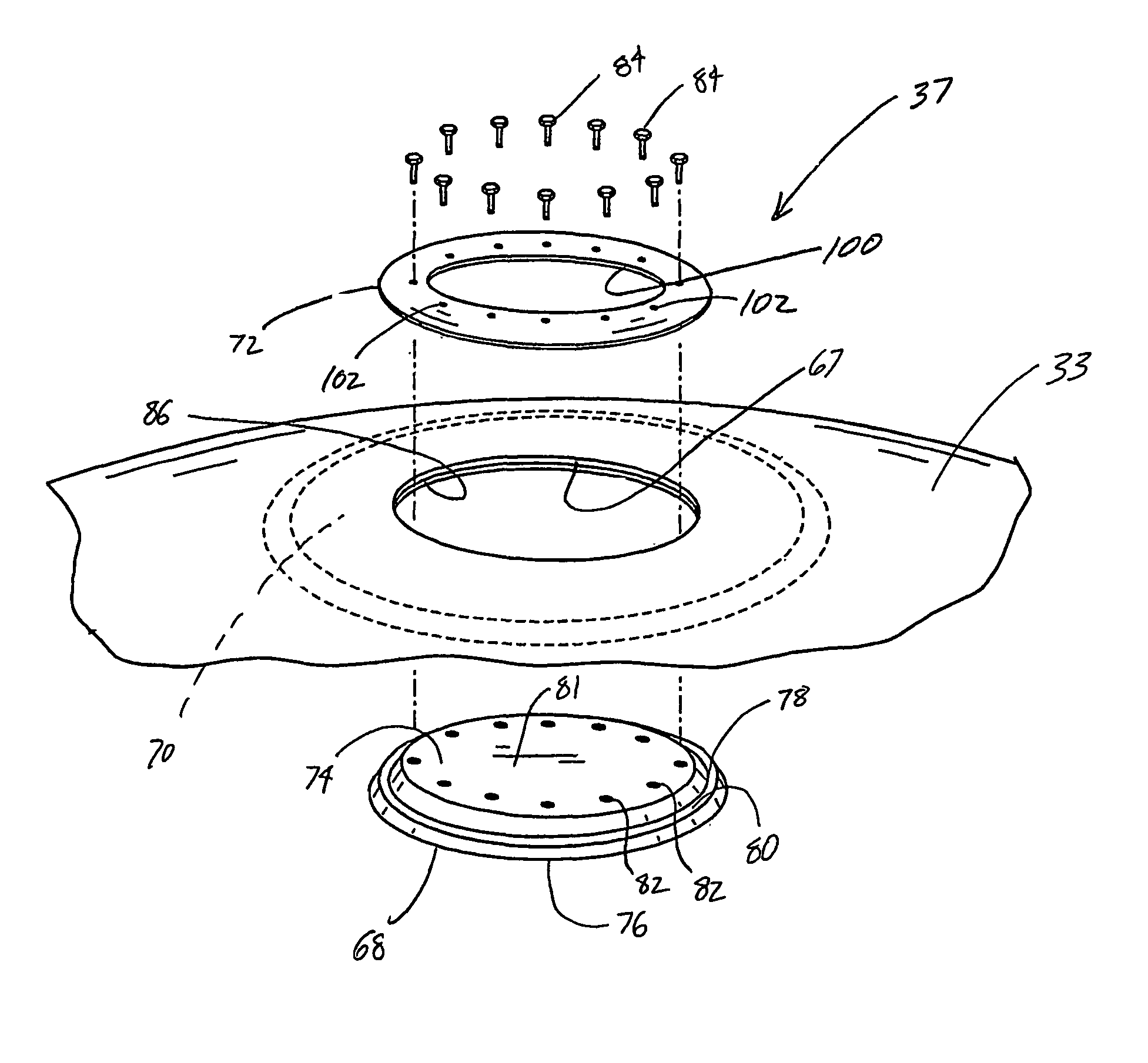 Mixing drum hatch