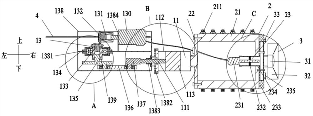 Automatic deep cavity cleaning device