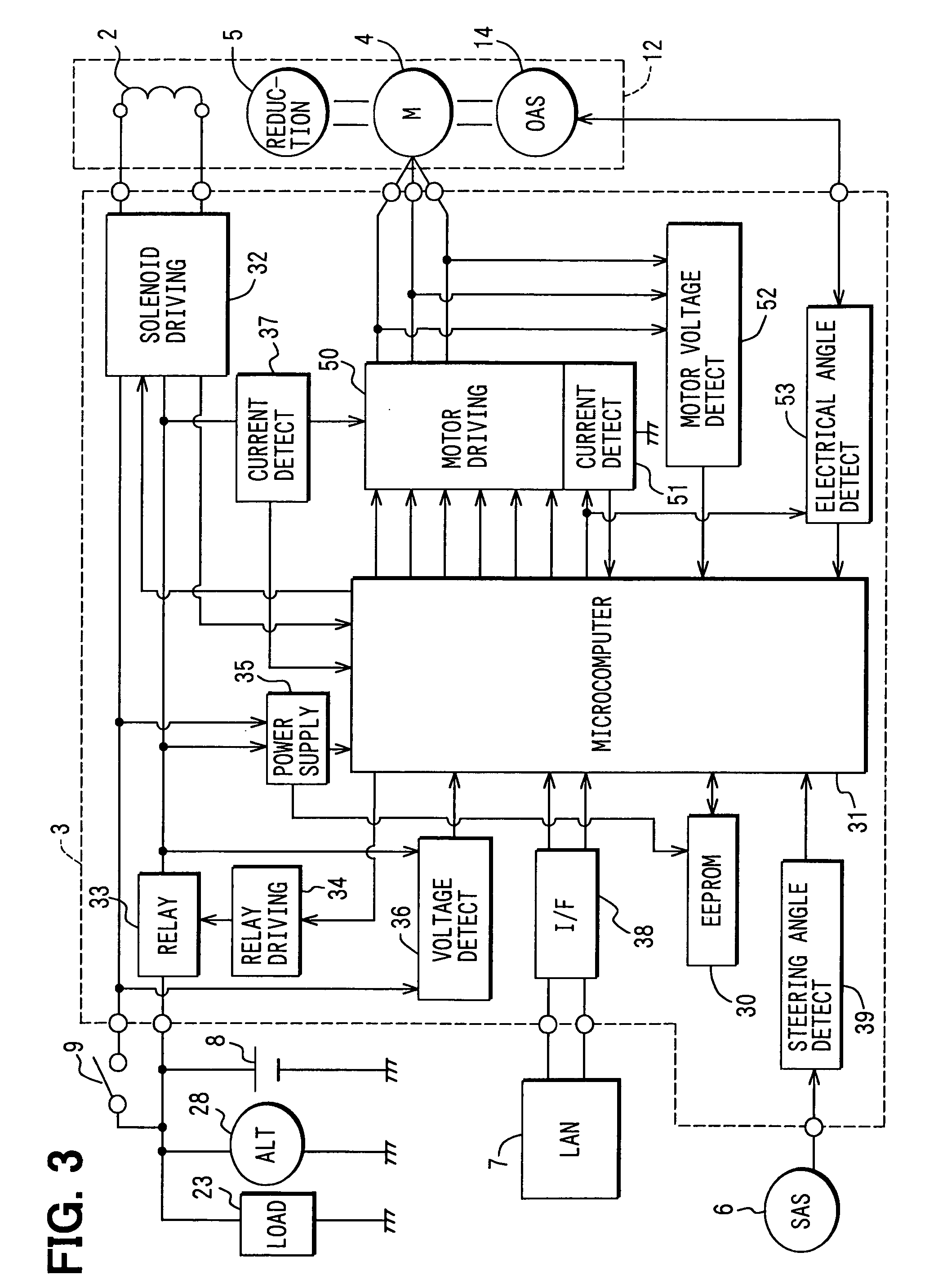 Electronic control system having power source relay fusion detecting circuit