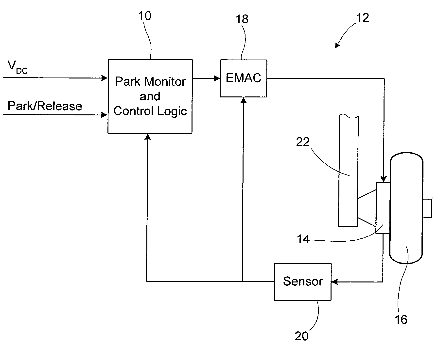 Low power parking brake force adjustment apparatus and method for electrically actuated brake systems