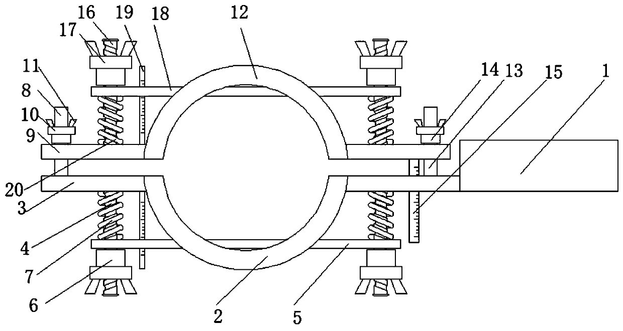 Workpiece clamping device used in hardware stainless steel production process