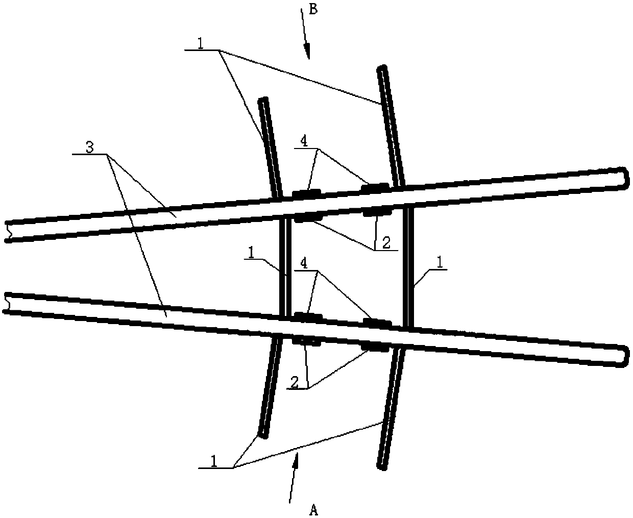 Refueling hose joint drogue parachute framework limiting structure