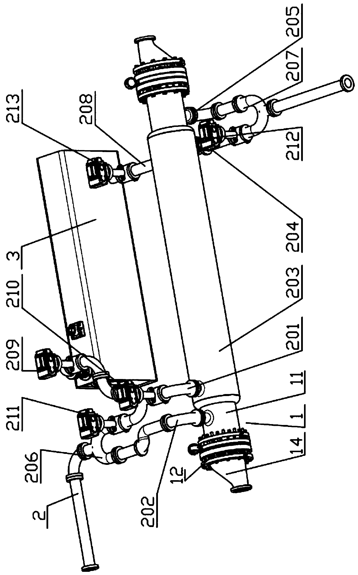 Double-effect heat exchange system capable of reducing cold-hot impact