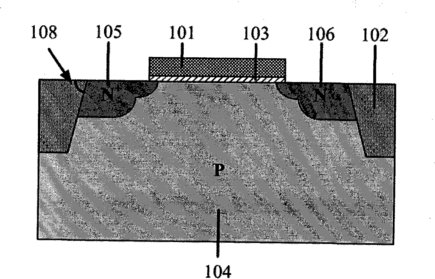 Method for improving MOSFET anti-single particle radiation and MOSFET component