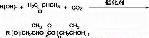 Device and method for continuously synthesizing poly (propylene carbonate) polyols