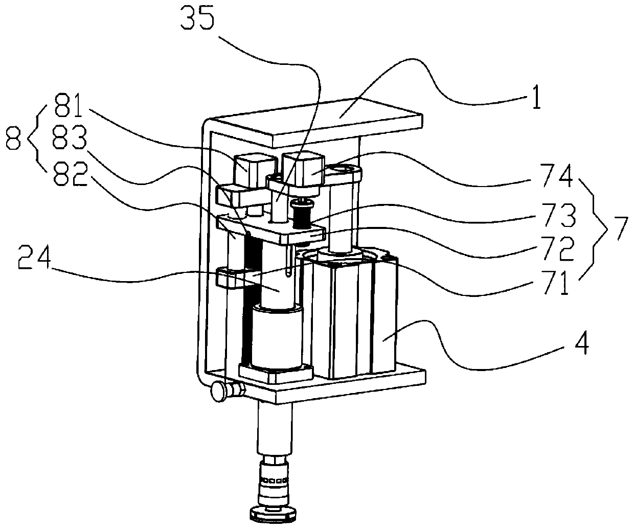 Glass taking and placing mechanism